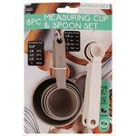 8 Piece Bamboo Fiber Measuring Cups and Spoons Set