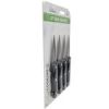 4 Piece Kitchen Steak Serrated Knives Black Set