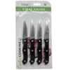 4 Piece Kitchen Steak Serrated Knives Black Set