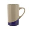 16-Ounce White Ceramic Mug with Ocean Blue Base