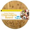 Rotating Charcuterie Board with Love Food Engraved Wording