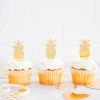 My Mind's Eye 8 Count 3.5" Acrylic Pineapple Cupcake Toppers
