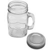 15.2 Ounce Glass Mason Jar With Lid And Handle