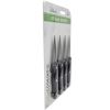 4 Piece Kitchen Steak Serrated Knives Black Set
