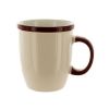 12-Ounce White Mug with Maroon Trim