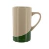 16-Ounce White Ceramic Mug with Green Base