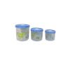 Decorative food containers, set of 3