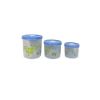 Decorative food containers, set of 3