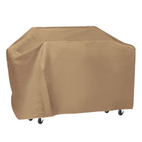 57-inch BBQ Grill Cover Weather & UV Resistant (Color: Tan)
