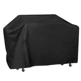 57-inch BBQ Grill Cover Weather & UV Resistant (Color: Black)