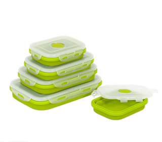Microwavable Pizza Slice Container to Organize (Color: Green, size: 800ML)