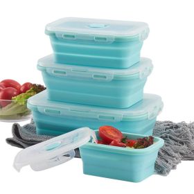 Microwavable Pizza Slice Container to Organize (Color: Blue, size: 800ML)